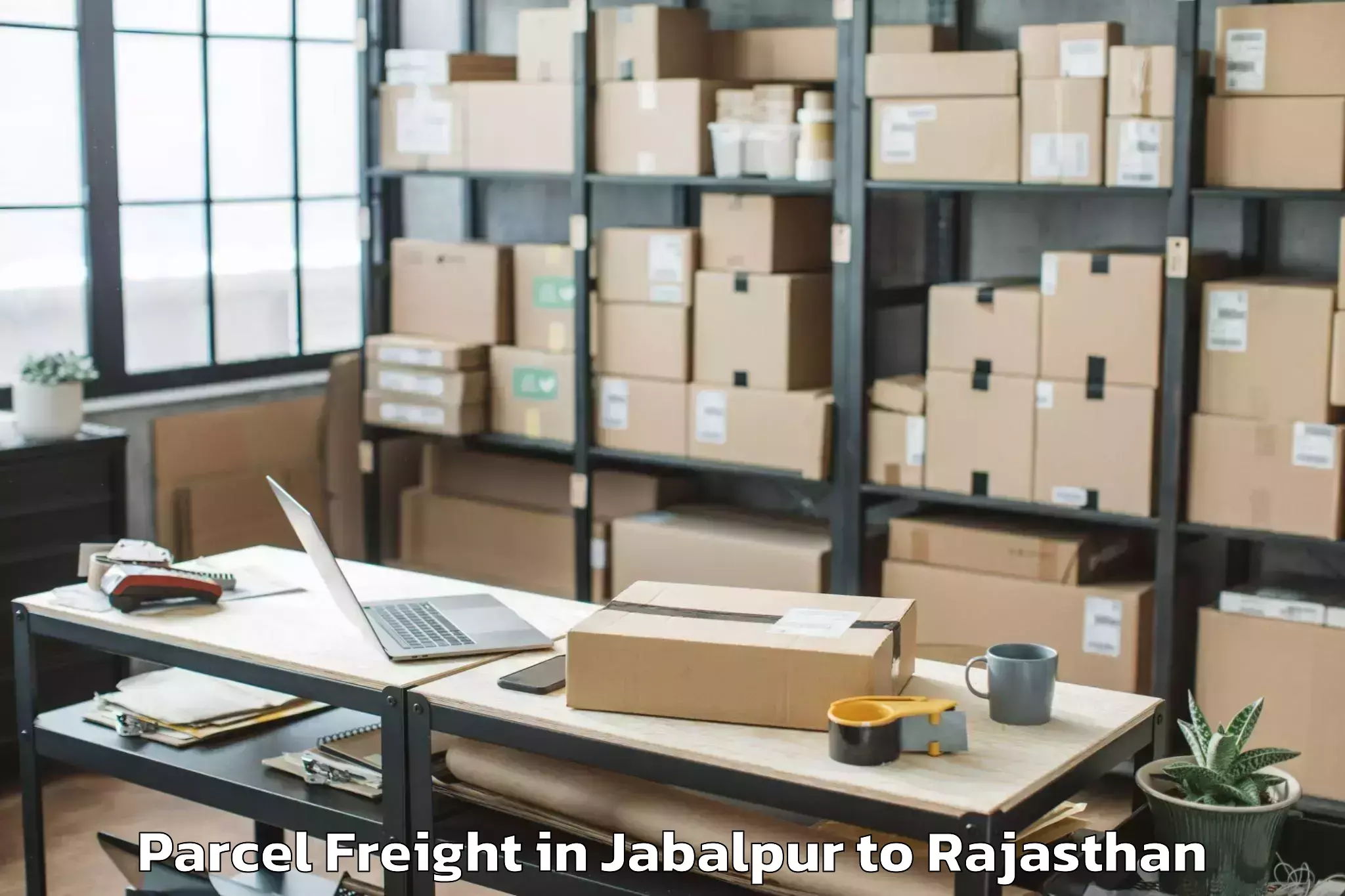 Top Jabalpur to Singhania University Jhunjhunu Parcel Freight Available